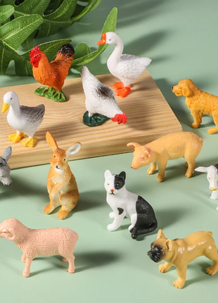 Тварини на фермі набір 12 штук