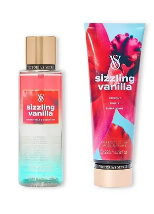 Набор для тела sizzling vanilla victoria's secret мист и лосьон (красный, 236 ml/250 ml)
