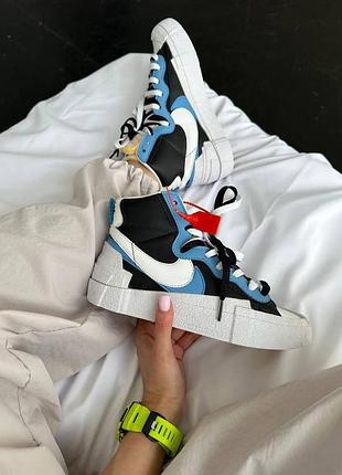 Кеды nike blazer x sacai | black legend blue разбруждающий sale