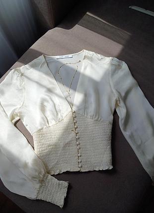 Samsøe samsøe leila blouse блуза  (butter cream)🤍