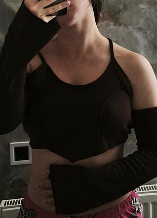 Топ жіночий із окремими рукавами prettylittlething, новий, xs-s