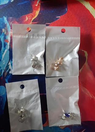 Клипсы на уши, серьги без прокола, каф