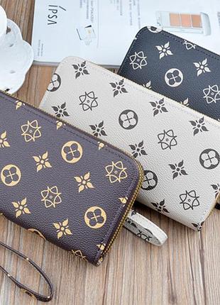 Жіночий гаманець клатч на 2 відділи з ручкою модний та місткий