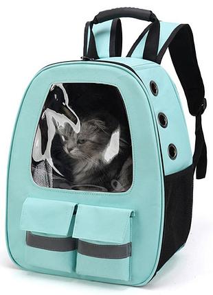 Рюкзак-переноска для кошек и собак 41х32х19 cosmopet cp-36 green