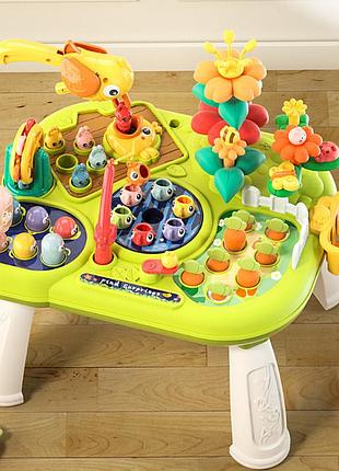 Дитячий розвиваючий столик для розвитку дрібної моторики інтерактивна іграшка