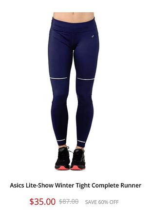 Таймы, леггинсы, лосины беговые рефлективные asics lite-show winter tight complete runner h1, 90s-Schuhe