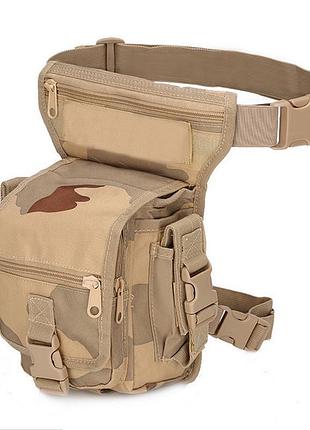 Сумка тактическая swat b05 на бедро военная сумка на ногу койот