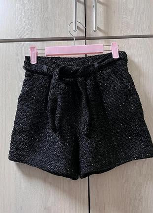 Жіночі твідові блискучі шорти