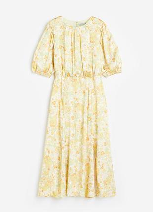 Атласна сукня в принт h&m з розрізом