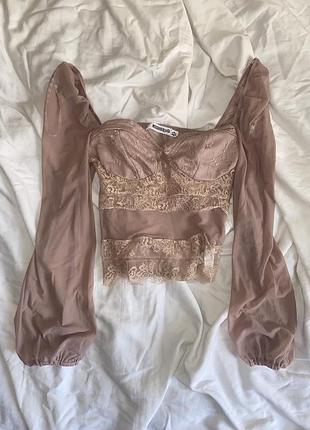 Топ-блуза з мереживом