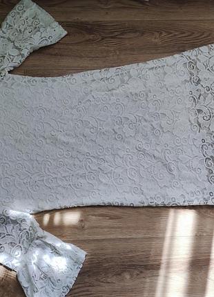 Кружевное платье белое 3