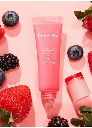 🍓 laneige lip glowy balm “berry” оригінал