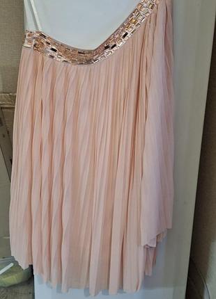 Платье плиссе на одно плечо, размер 50 (арт100)