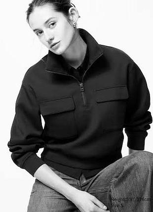 Свитшот dry sweat uniqlo черный