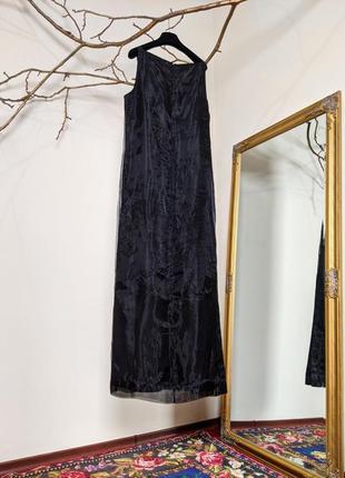 Платье 🔥вечернее нарядное черное в пол длинное чёрное4 фото