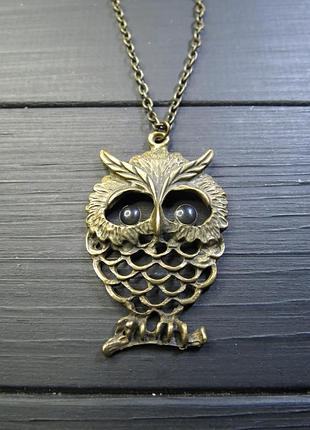 Кулон сова на ланцюжку