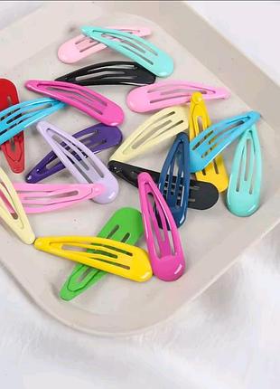 Набір заколок для волосся "тік-так" глянцеві, 12 шт. (різнокольорові)