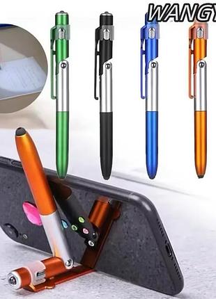 Універсальний ємнісний стілус 4 в 1 з підсвіткою, підставка touch pen для планшета сенсорного екрану