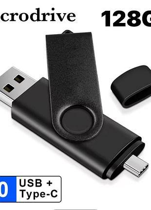 Флешка usb 64 gb microdrive 2 в 1 type-c usb otg для телефону та комп'ютера флешка 64 гб мікродрайв