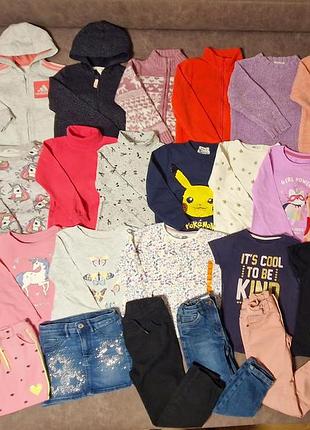 Пакет фирменных вещей для девочки 4-5 лет, рост 104-110