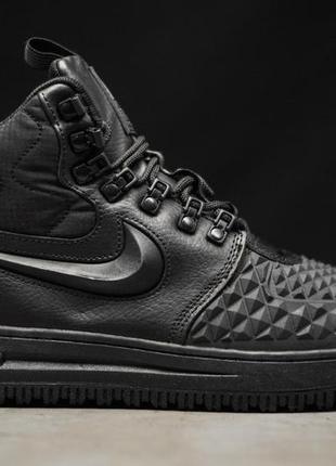 Зимові чоловічі черевики nike lunar force 1 duckboot {чорні}#nike