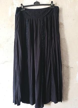 George максі спідниця із віскози ,чорного кольору, з мереживом всавками