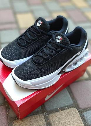 Мужские качественные тастильный кроссовки nike air max dn черные с белым