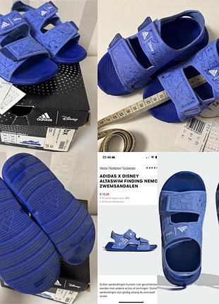 Adidas disney босоніжки , сандалі 27 розмір, з немо, повністю по устілці 17 см.