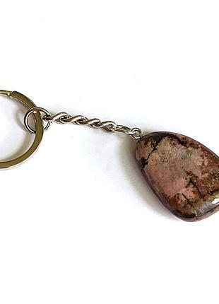 Брелок-амулет из натурального камня родонита