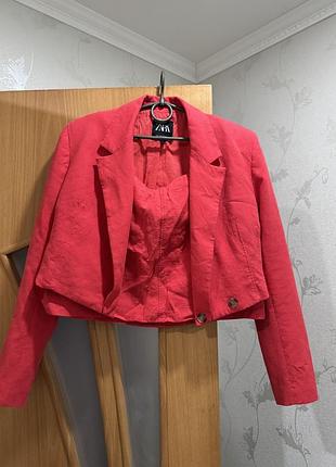 Костюм zara, костюм зі спідницею, костюм