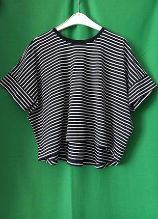 Футболка кокон в широкую полоску uniqlo