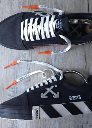 Кеды / кроссовки off-white vulcanized black 2018 mens sneakers