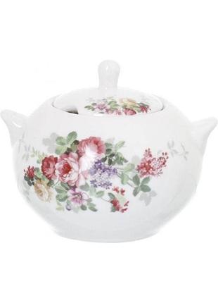 Цукорниця з ложкою порцелянова