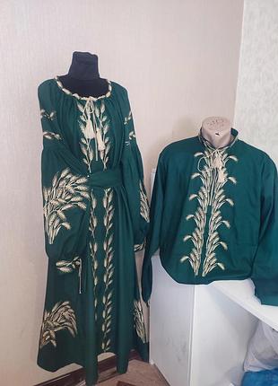 Вышитое рубашка платье
