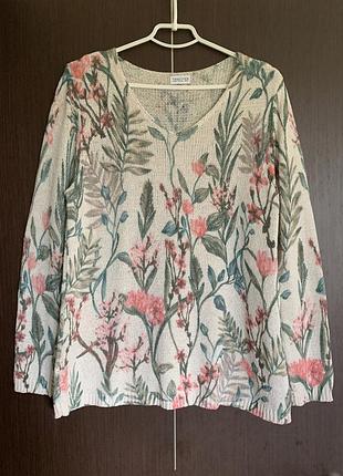 Стильная кофточка-джемпер с клетчатым принтом (размер 16/44-18/46)