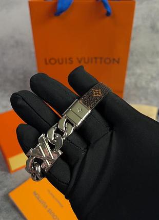 Браслет в стилі louis vuitton | сріблястий | monogram