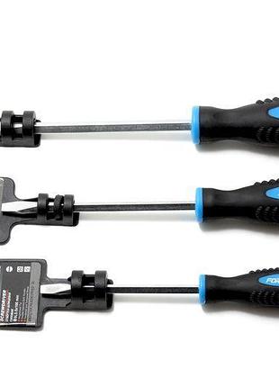 Отвертка шлицевая силовая магнитная под ключ "profi" s2 sl6.5х125мм, на пластиковом держателе forsage