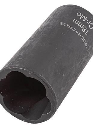 Головка-экстрактор для поврежденных болтов/гаек 18ммх50мм, 1/2",на пластиковом держателе rockforce rf-90618