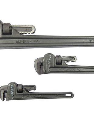 Ключ трубный с алюминиевой рукояткой 18",max ø захвата 60мм rockforce rf-68418