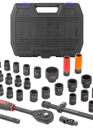Набор инструментов ударных 32пр.1/2''( 6-гр: 8-32мм, 12гр: 10,12,14,15,17,19,36ммcr-mo) forsage f-4323-5mpb