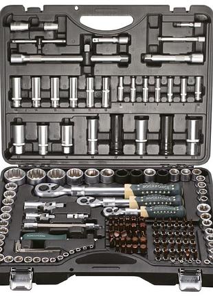 Набор инструмента 150+6 предметов 1/4" 3/8" 1/2"(6-гр.)(4-36мм; 3/8":10-19мм 12гр.;