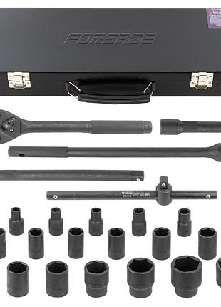 Набор инструментов ударных 26 предметов 1/2" (6гр.) (8-32мм, cr-mo), в металлическом кейсе forsage f-4263-5mpb