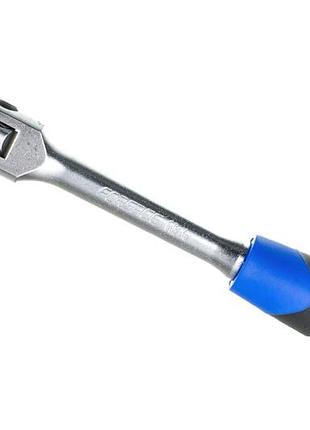 Трещотка реверсивная ,шарнирная1/2"l-300мм с резиновой ручкой (72зуб) forsage f-802418