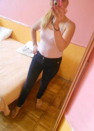 Брюки скинни темно-синие