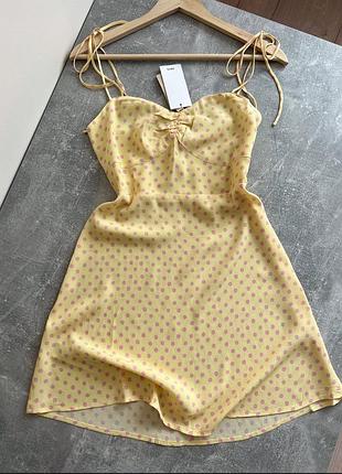 Літня сукня  в горох сарафан від mango💛🩷
