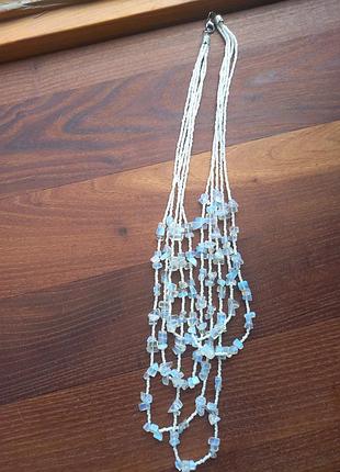 Намисто біле пластик на шию