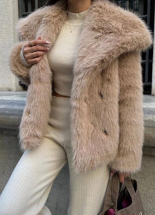Ціна минулого сезону! жіноча штучна шуба з екохутра з довгим ворсом