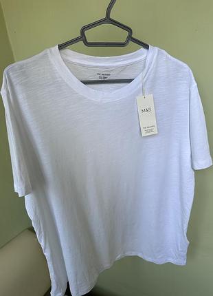 Новая базовая белая футболка marks & spencer 😍💋