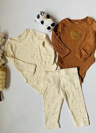 🐻 милий комплект m&s для хлопчика 0–3 місяці