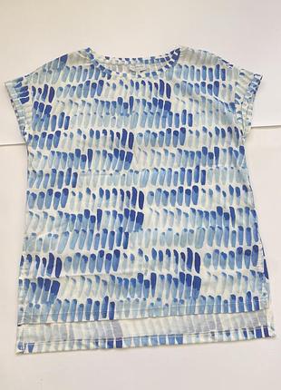 Женская блузка футболка reserved xs синяя геометрический рисунок жіноча блузка